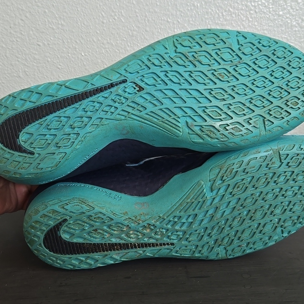 Nike HypervenomX Phelon III DF IC Blue Football/Soccer Shoes Mens Size 8.5 - Picture 6 of 7